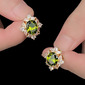 Formal Vintage Peridot Stud Earrings 