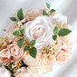 Artificial Wedding Flowers Cascade Silk Cloth Roses Bridal Bouquets 