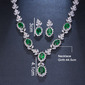 Luxurious Cubic Zirconia Wedding Earrings Necklace Jewelry Set Jewelry Sets (Set of 2) 