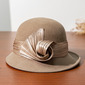 Women's Flip Brim Winter Silkabaca Wool Cocktail Cloche Hats 