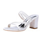 Women's Wedding Shoes Satin Block Heel Open Toe Wedding Sandals Bridesmaid Shoes Elegant Simple Wedding Daily Cocktail Shoes 