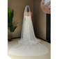 Beading Cut Edge Single Tier Bridal Cathedral Length 118" Wedding Veils 
