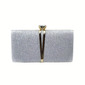 Party Prom Evening Polyester Clutch Bags in Silver 