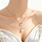 Bridal Pearl Lariat Necklace 