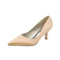 Women's Wedding Shoes Satin High Heel Point Toe Wedding Heels Bridesmaid Shoes Elegant Simple Wedding Work Shoes 