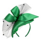Women's Vintage Bow Veil Satin Wedding Kentucky Derby Fascinators With Headband 