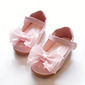 Chaussures plates filles mariage nœud papillon similicuir talon plat chaussures