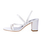 Women's Wedding Shoes Satin Block Heel Open Toe Wedding Sandals Bridesmaid Shoes Elegant Simple Wedding Daily Cocktail Shoes 