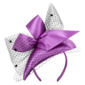 Women's Vintage Bow Veil Satin Wedding Kentucky Derby Fascinators With Headband 